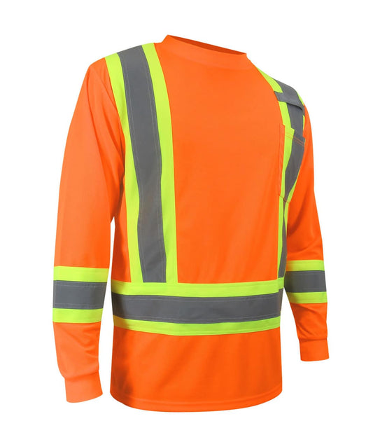 10-665R Manica lunga alta visibilità per gli uomini (dimensioni regolari)