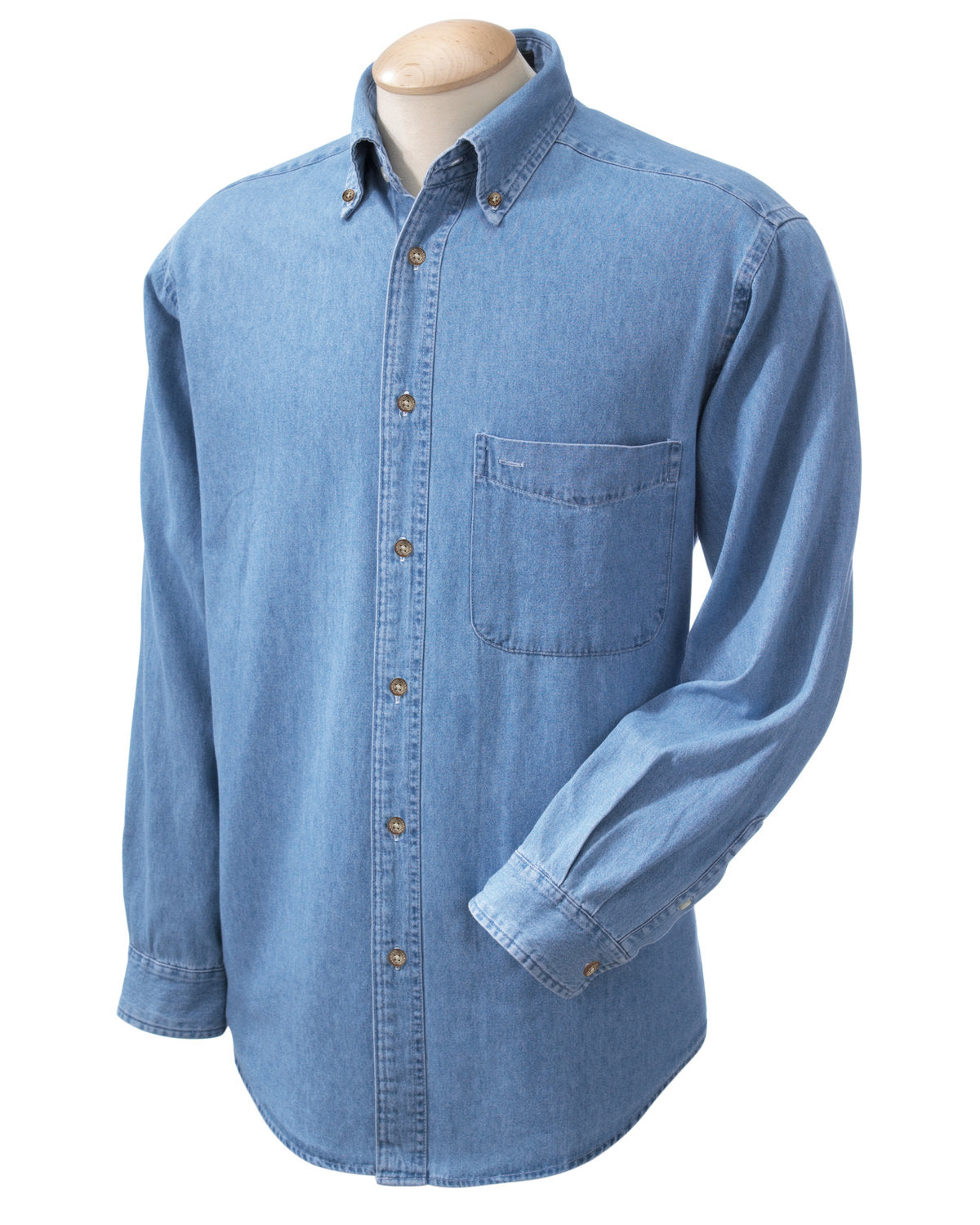 Camicia in denim a maniche lunghe da uomo Harriton-M550