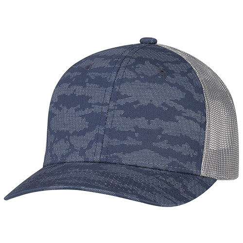 8G017-Casquette coton croisé/filet en nylon