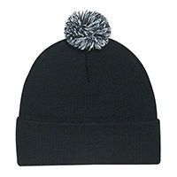 9E064 -Acrylic Tuque on rim with pompon