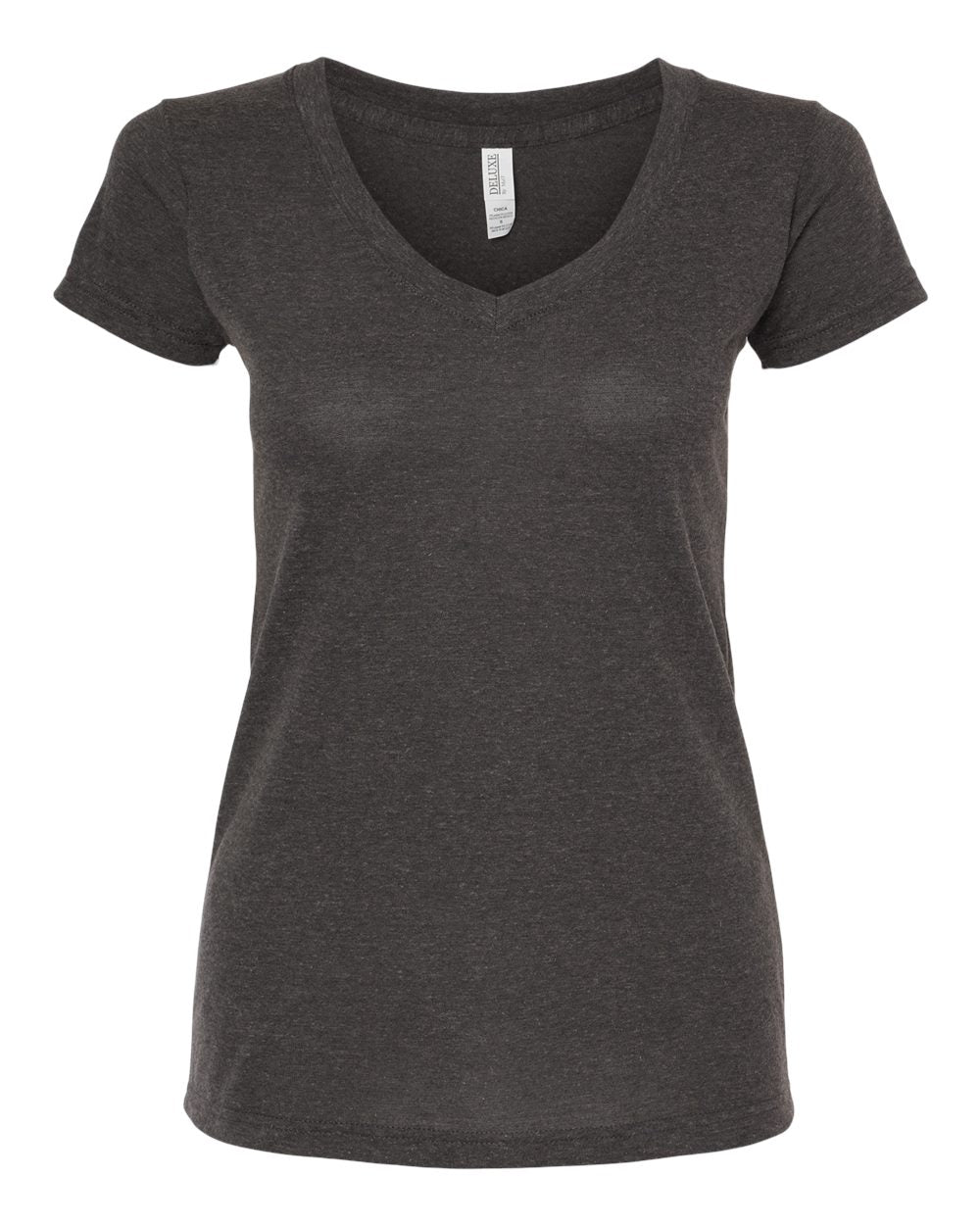 3542 - T-shirt Deluxe col en V en mélange de coton pour femmes