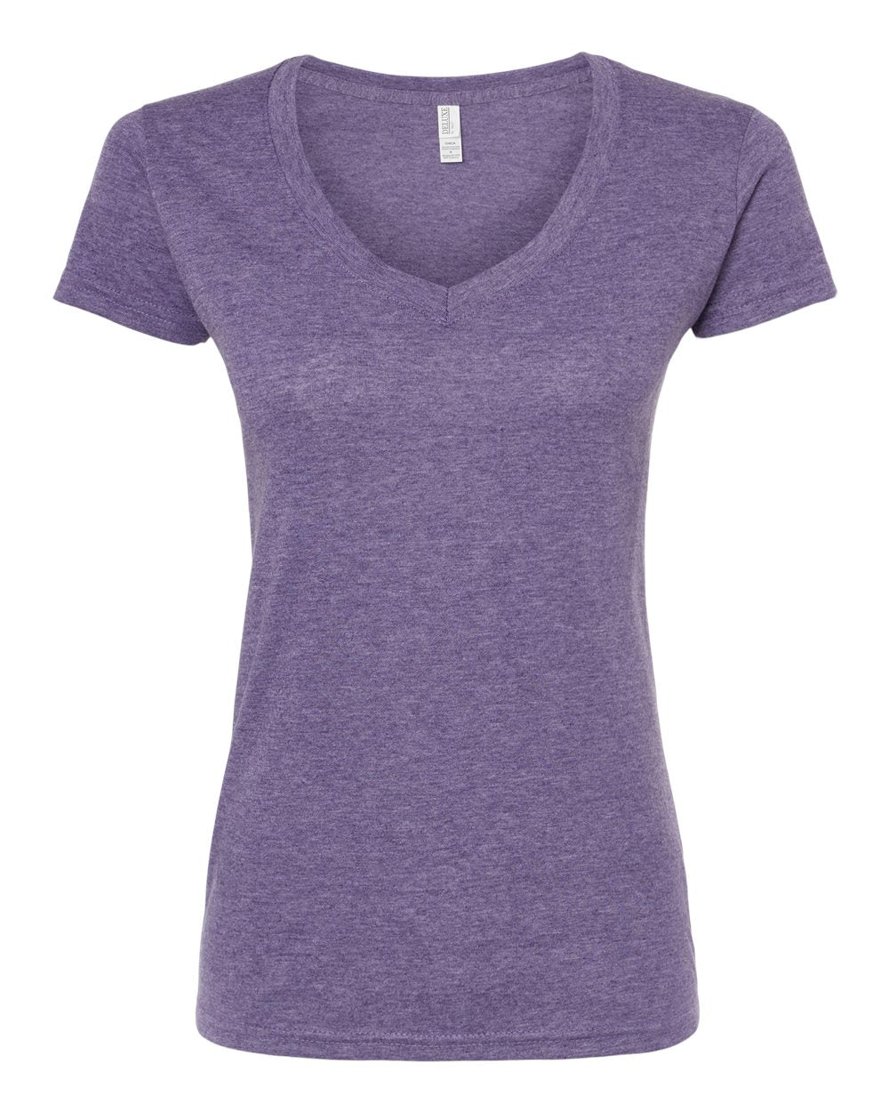 3542 - T-shirt Deluxe col en V en mélange de coton pour femmes