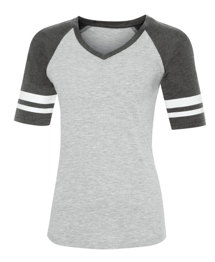 ATC0822L - T-shirt filé baseball pour femme