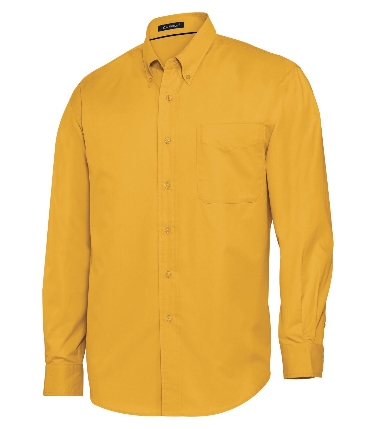 Camisa tejida de manga larga Harbor-D610 de carbón para hombres