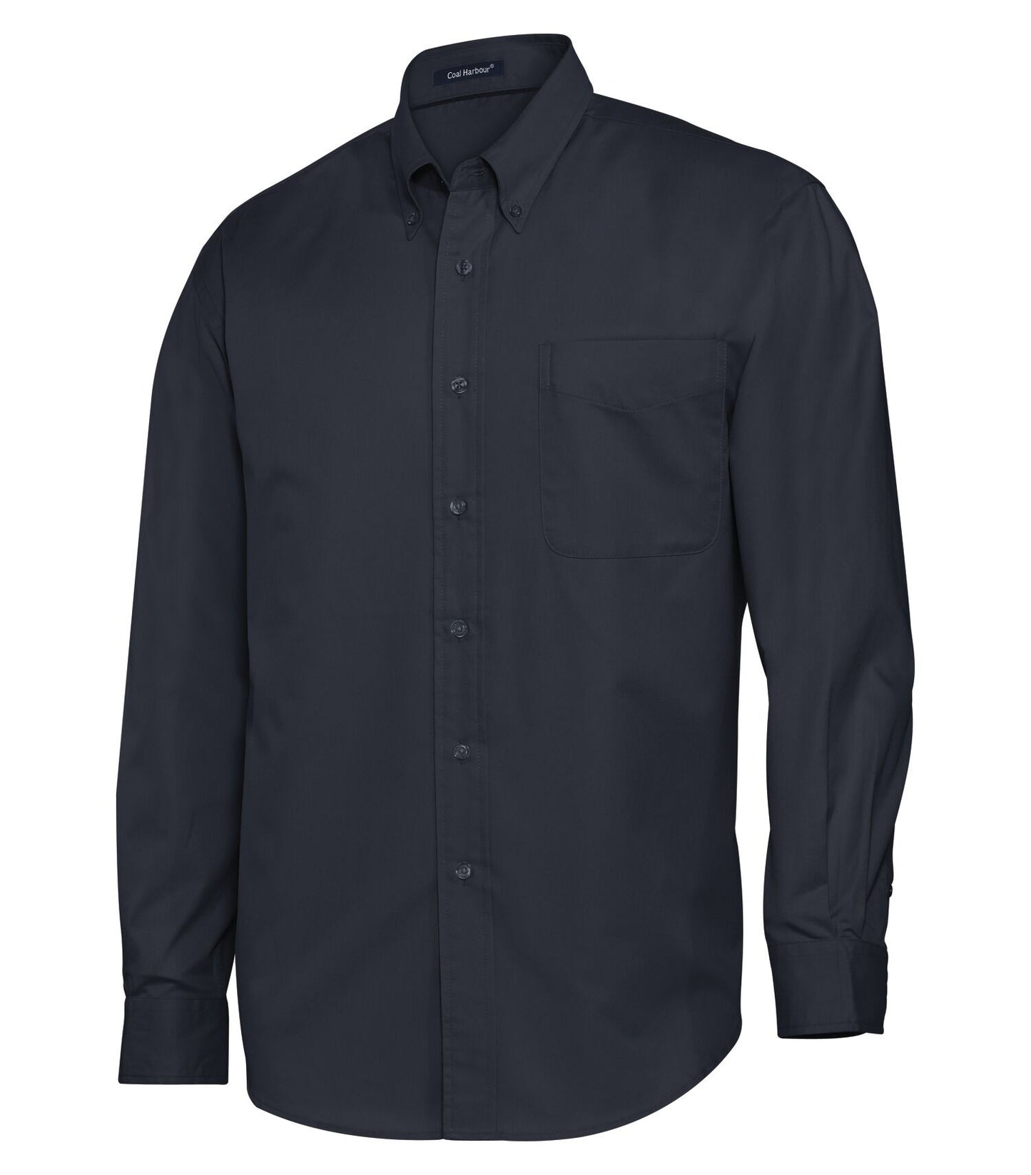 Kohle Harbour-D610 langarmes Hemd-Hemd Easy Care-Mischung für Männer