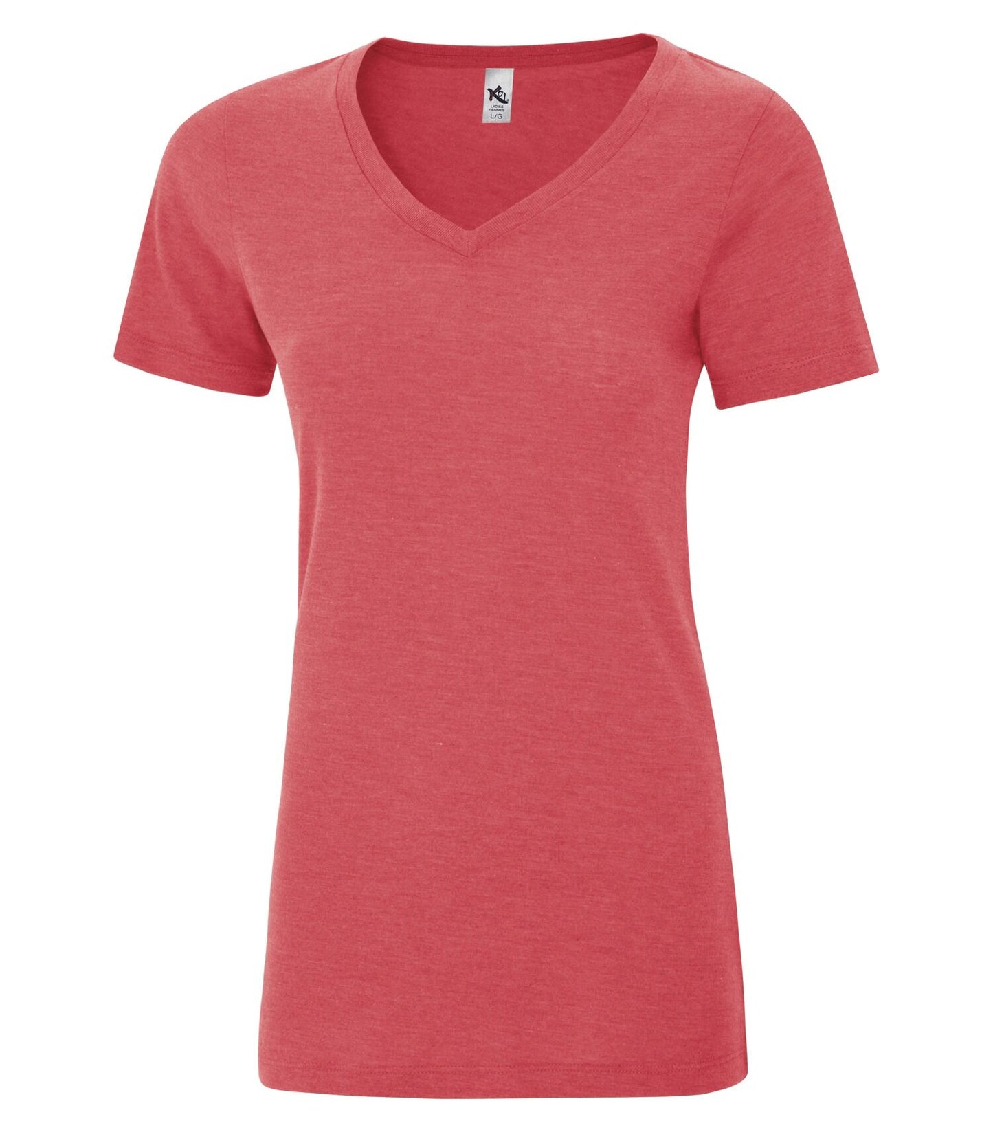 KOI8022L - T-shirt col en V triblend pour femme