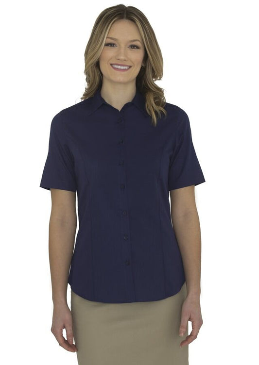 Coal Harbor-L6021 Woven Short Sleeve Shirt Everyday for Women