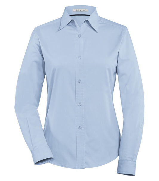 Kohle Harbour-L610 Langarmes Hemd Einfache Pflegemischung Für Frauen