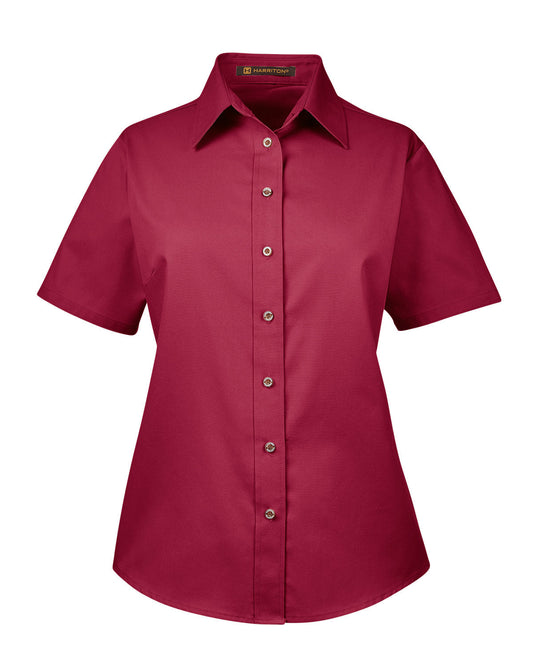 Harriton-M500sw Shirt Easy Blend ™ Manica corta per le donne