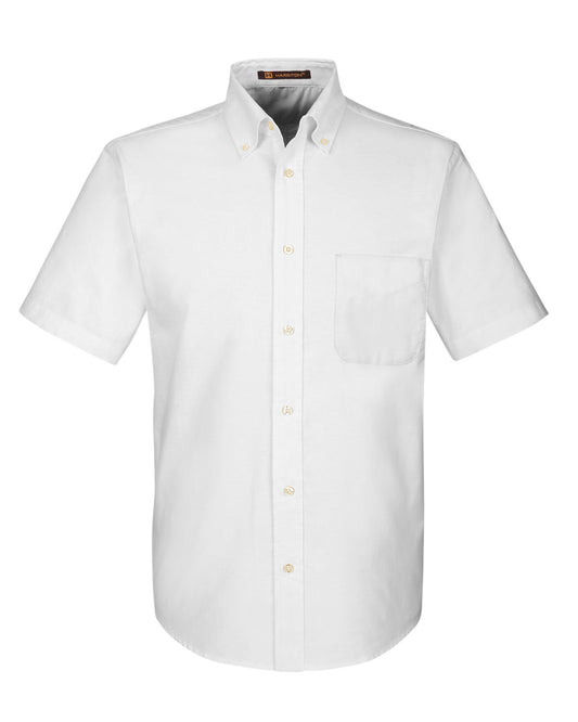 Harriton-M600S Oxford Short Sleeve Shirt for Men